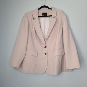 Eloquii Blush Workwear Blazer with Shoulder Pads
